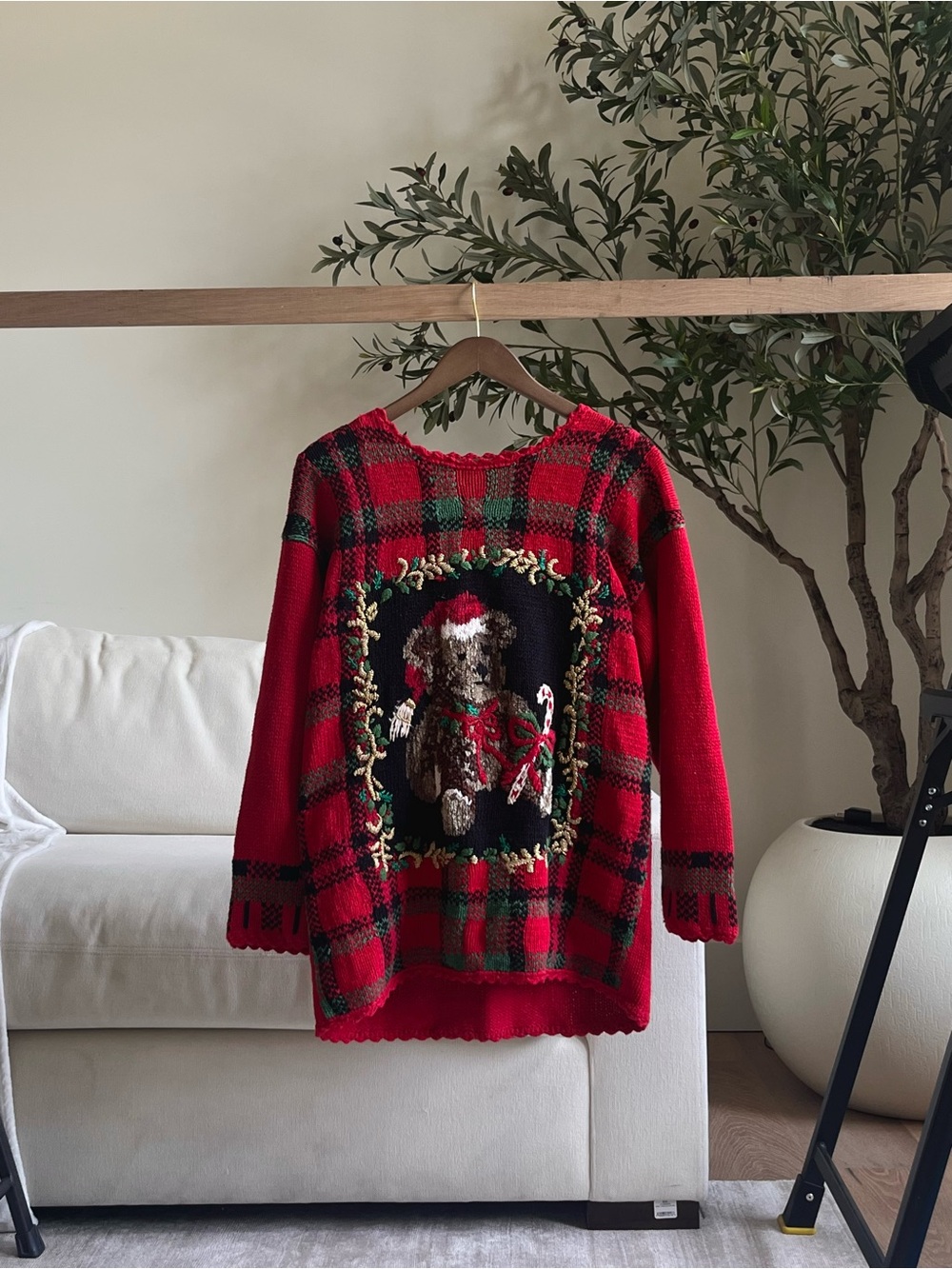 Vintage Cute Ugly Christmas Sweater Teddy